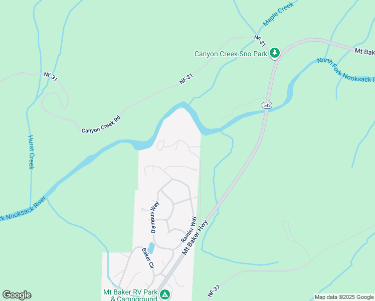 map of restaurants, bars, coffee shops, grocery stores, and more near 10500 Mount Baker Highway in Deming