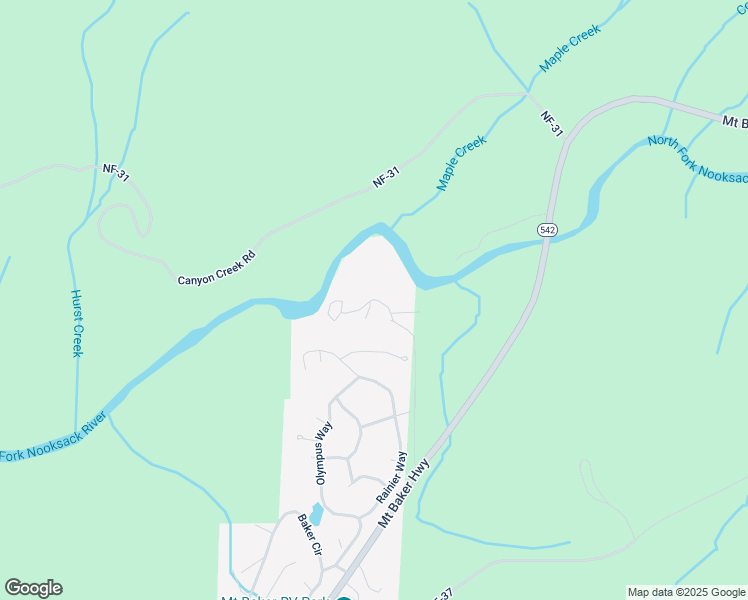 map of restaurants, bars, coffee shops, grocery stores, and more near 10500 Mount Baker Highway in Deming
