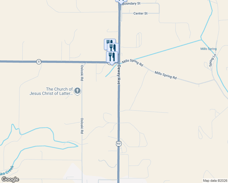 map of restaurants, bars, coffee shops, grocery stores, and more near 1359 U.S. 93 in Eureka