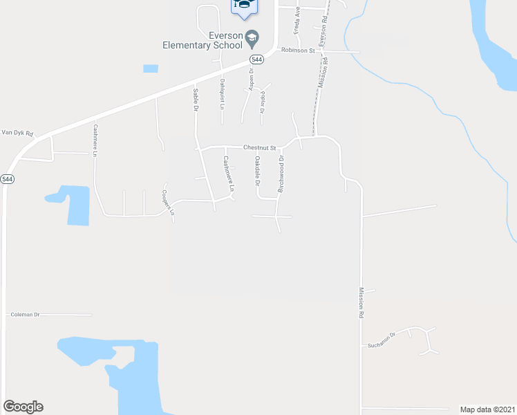 map of restaurants, bars, coffee shops, grocery stores, and more near 219 Oakdale Drive in Everson