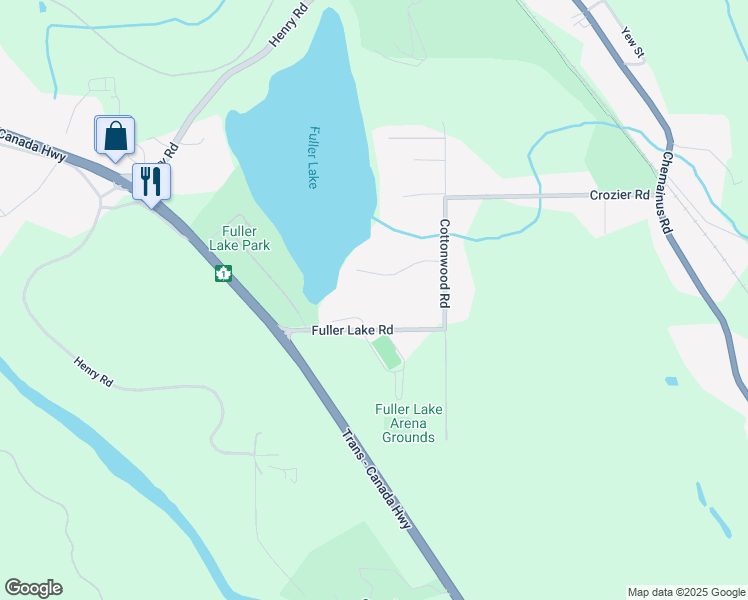 map of restaurants, bars, coffee shops, grocery stores, and more near 2877 Fuller Lake Road in Chemainus