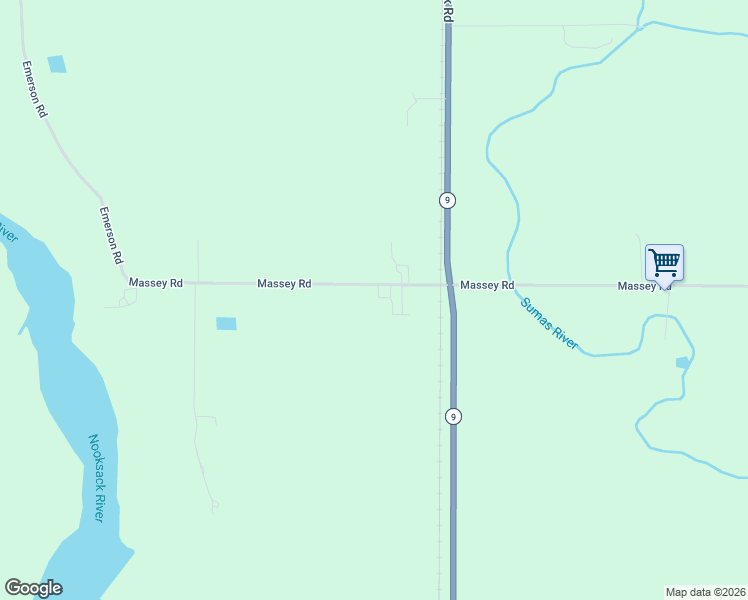 map of restaurants, bars, coffee shops, grocery stores, and more near 3037 Massey Road in Everson