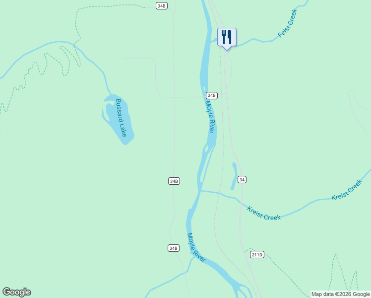 map of restaurants, bars, coffee shops, grocery stores, and more near 364 Earl Lane Road in Bonners Ferry