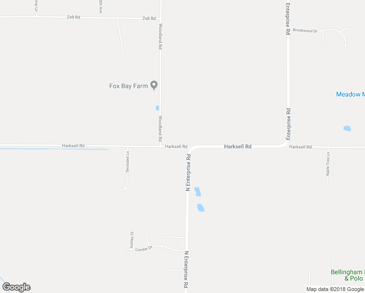 map of restaurants, bars, coffee shops, grocery stores, and more near Harksell Road in Ferndale