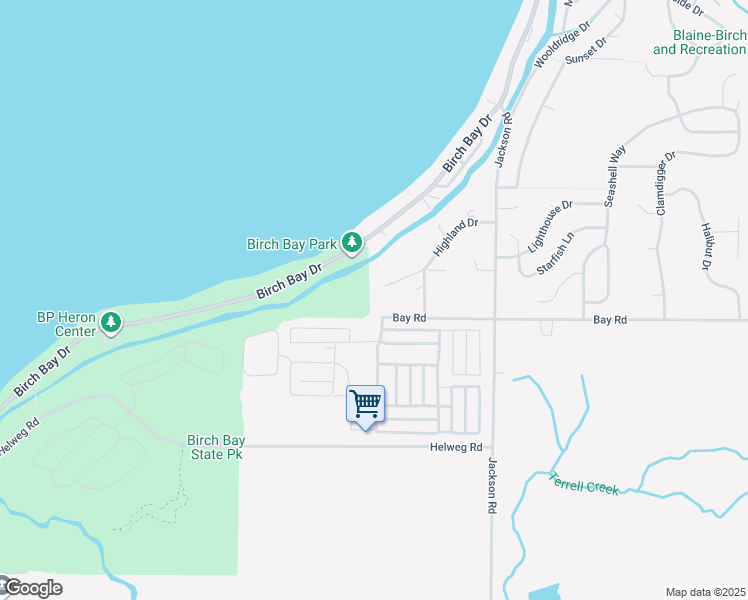 map of restaurants, bars, coffee shops, grocery stores, and more near 4991 Highland Drive in Blaine