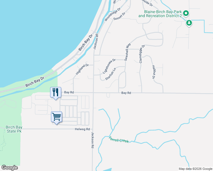 map of restaurants, bars, coffee shops, grocery stores, and more near 4892 Dory Court in Blaine