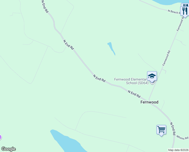 map of restaurants, bars, coffee shops, grocery stores, and more near North End Road in Capital Regional District