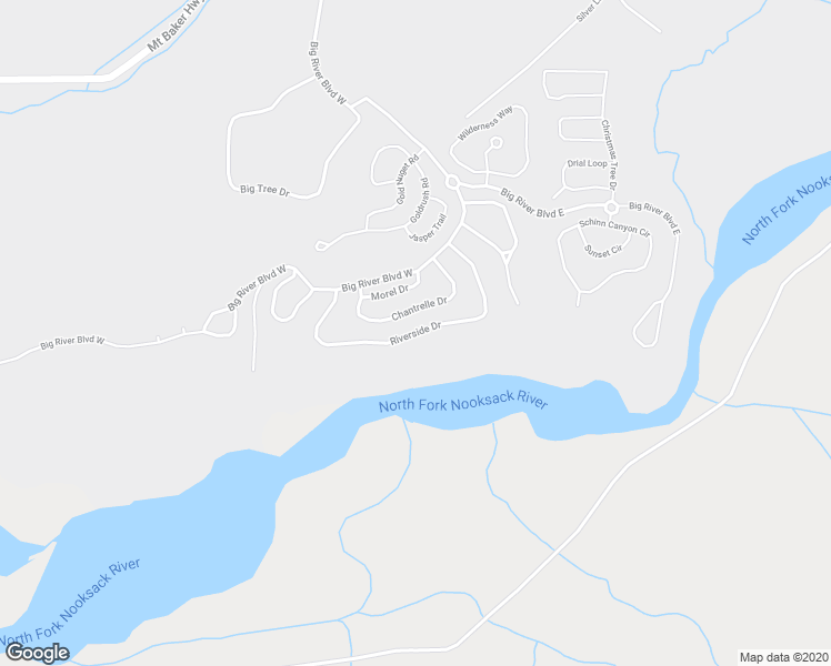 map of restaurants, bars, coffee shops, grocery stores, and more near Riverside Drive in Maple Falls