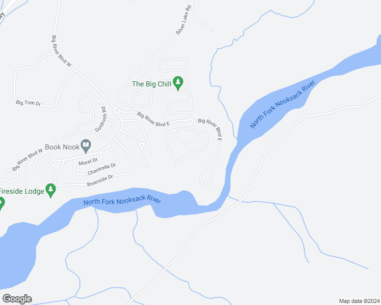map of restaurants, bars, coffee shops, grocery stores, and more near Schinn Canyon Circle in Maple Falls