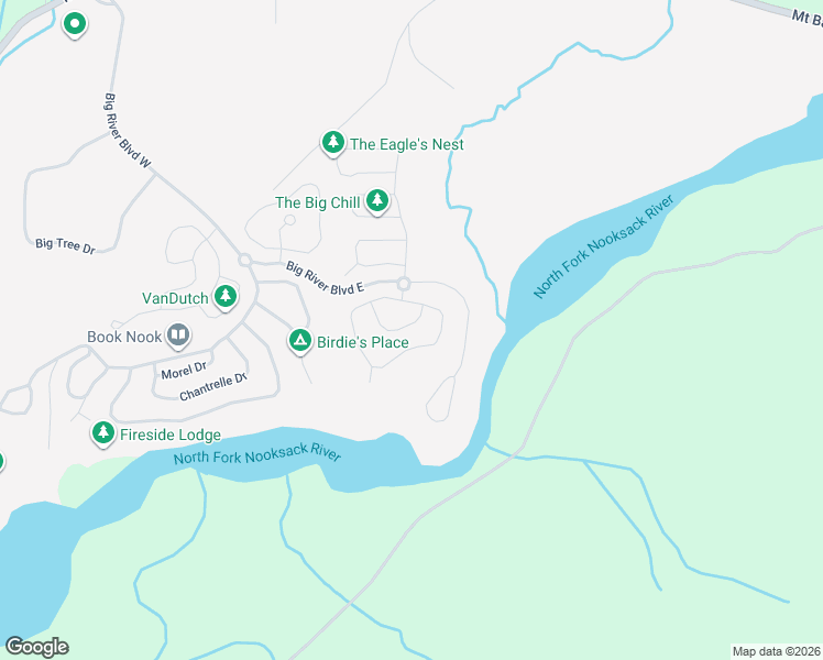 map of restaurants, bars, coffee shops, grocery stores, and more near Sunset Circle in Maple Falls
