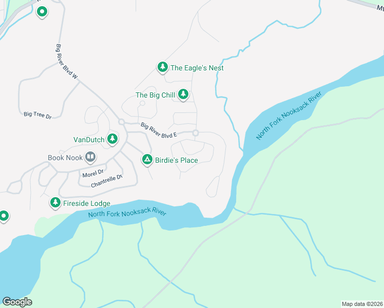 map of restaurants, bars, coffee shops, grocery stores, and more near Sunset Circle in Maple Falls