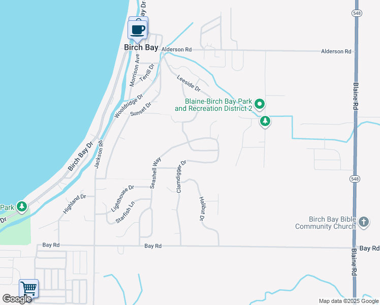 map of restaurants, bars, coffee shops, grocery stores, and more near 4743 Sandcastle Drive in Blaine