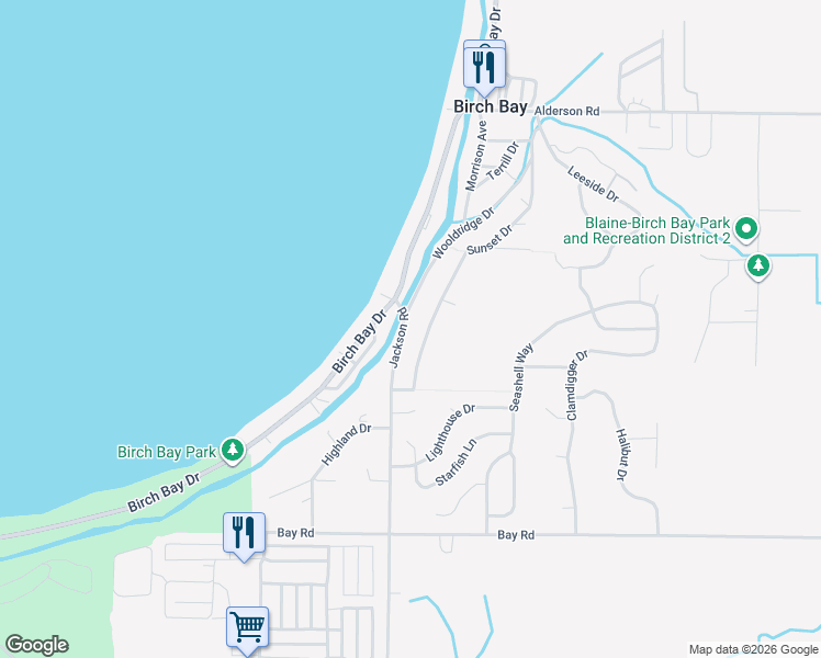 map of restaurants, bars, coffee shops, grocery stores, and more near 7440 Jackson Road in Blaine