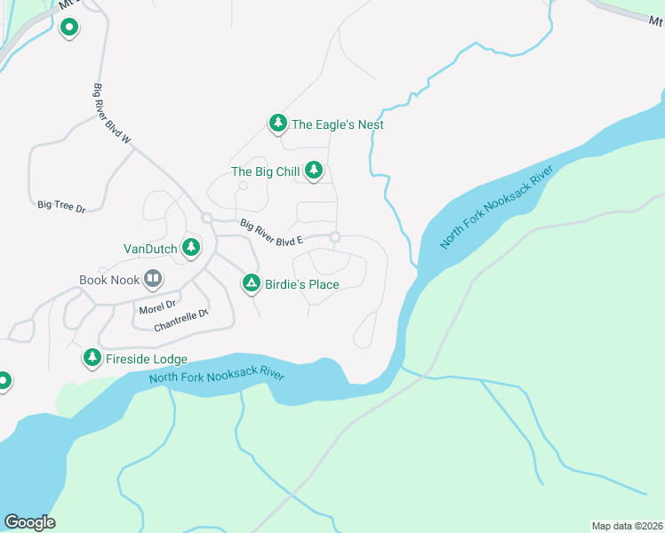 map of restaurants, bars, coffee shops, grocery stores, and more near Sunset Circle in Maple Falls
