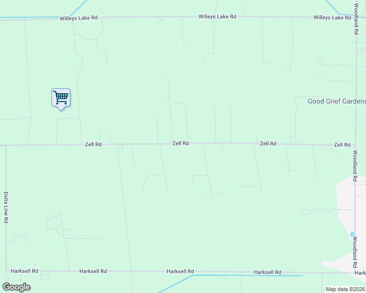map of restaurants, bars, coffee shops, grocery stores, and more near 2193 Zell Road in Ferndale