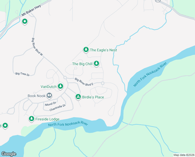 map of restaurants, bars, coffee shops, grocery stores, and more near Drial Loop in Maple Falls