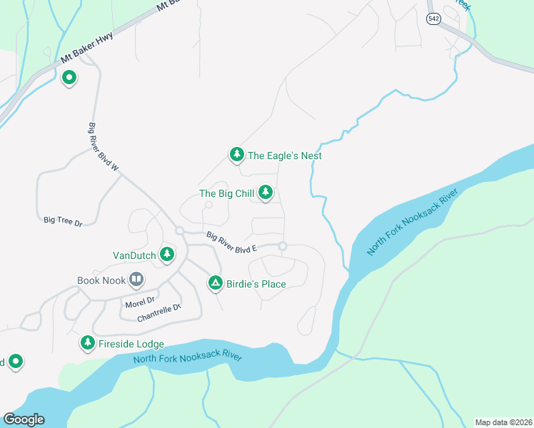 map of restaurants, bars, coffee shops, grocery stores, and more near Drial Loop in Maple Falls