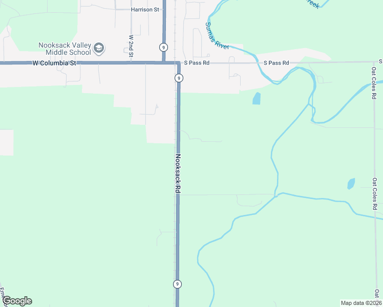 map of restaurants, bars, coffee shops, grocery stores, and more near 7554 Nooksack Road in Everson