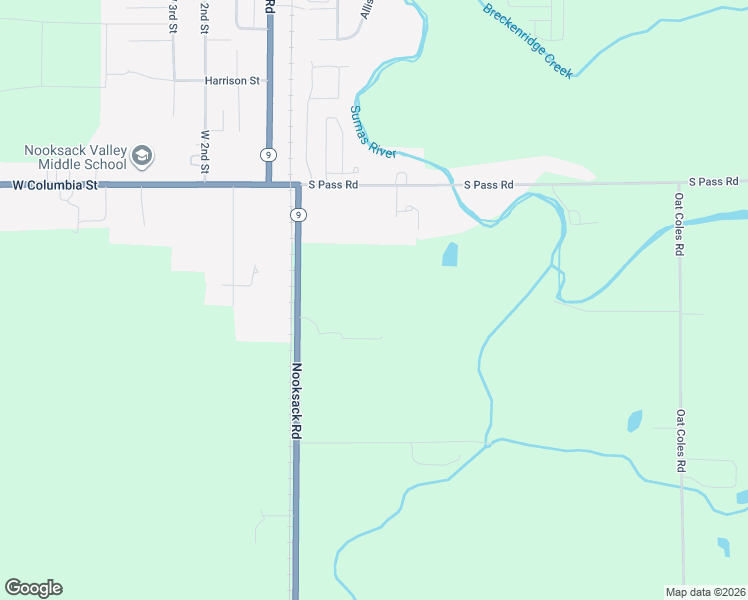 map of restaurants, bars, coffee shops, grocery stores, and more near 7602 Nooksack Road in Everson