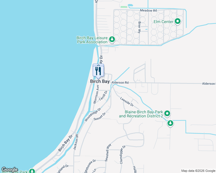 map of restaurants, bars, coffee shops, grocery stores, and more near 4815 Alderson Road in Blaine