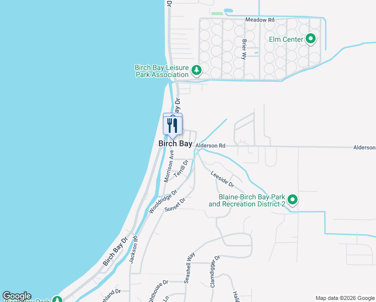 map of restaurants, bars, coffee shops, grocery stores, and more near 4815 Alderson Road in Blaine
