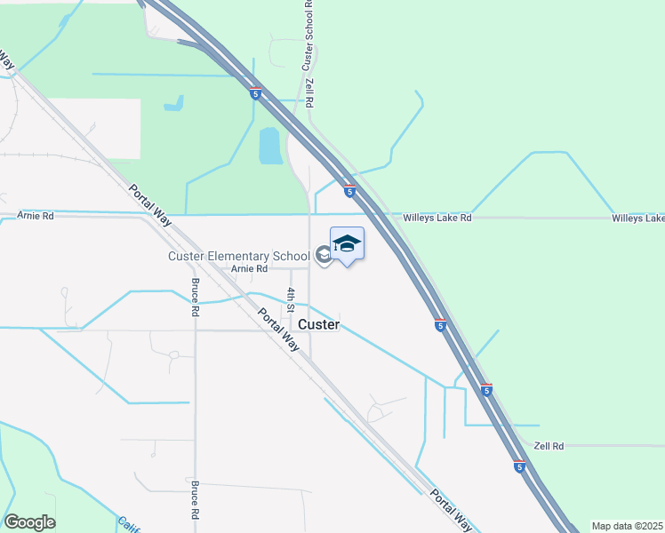 map of restaurants, bars, coffee shops, grocery stores, and more near 7660 Custer School Road in Custer