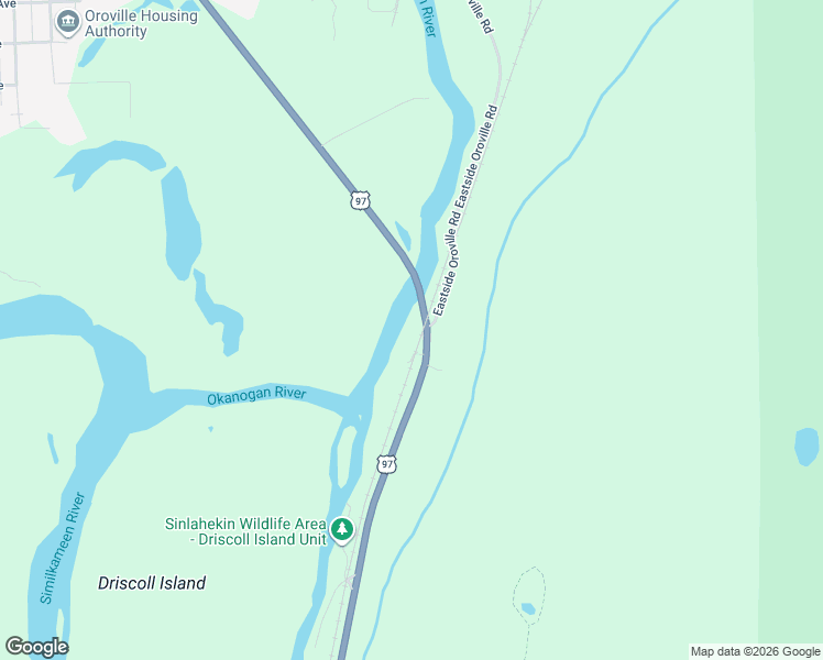map of restaurants, bars, coffee shops, grocery stores, and more near 33035B U.S. 97 in Oroville