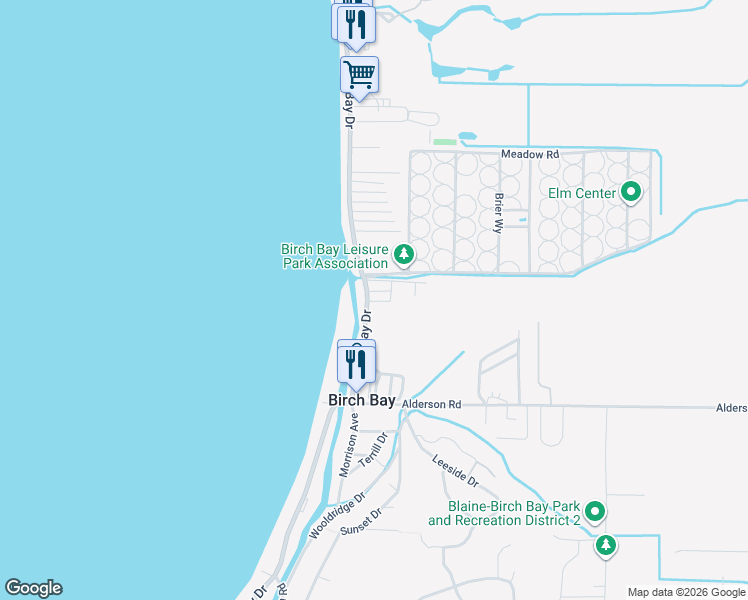 map of restaurants, bars, coffee shops, grocery stores, and more near 4813 Lora Lane in Blaine