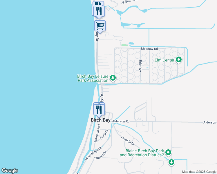 map of restaurants, bars, coffee shops, grocery stores, and more near 4813 Lora Lane in Blaine