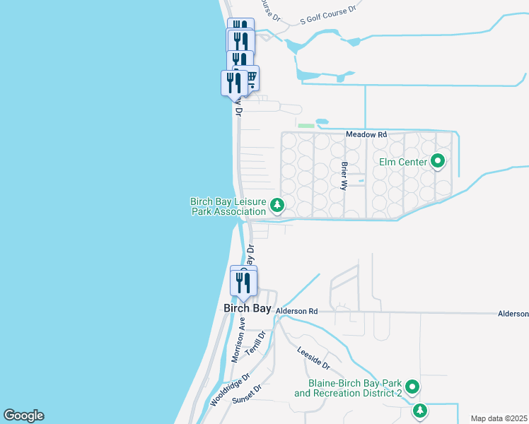 map of restaurants, bars, coffee shops, grocery stores, and more near 4813 Lora Lane in Blaine