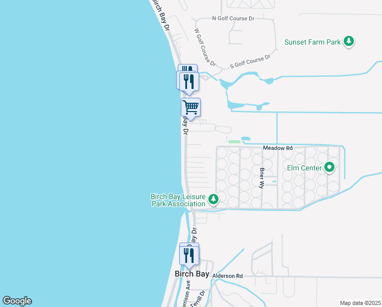 map of restaurants, bars, coffee shops, grocery stores, and more near 4832 Firtree Lane in Blaine