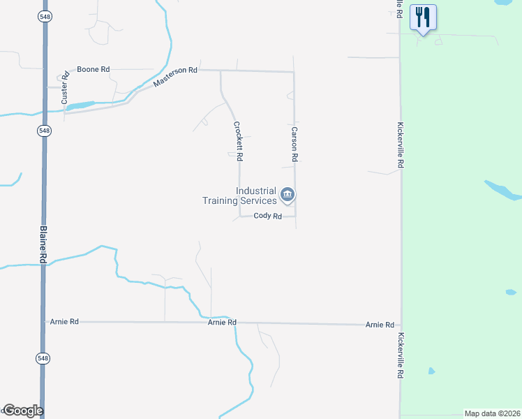 map of restaurants, bars, coffee shops, grocery stores, and more near 4256 Cody Road in Blaine