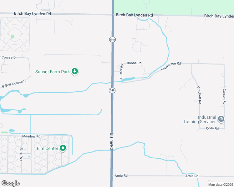 map of restaurants, bars, coffee shops, grocery stores, and more near 7925 Custer Road in Blaine