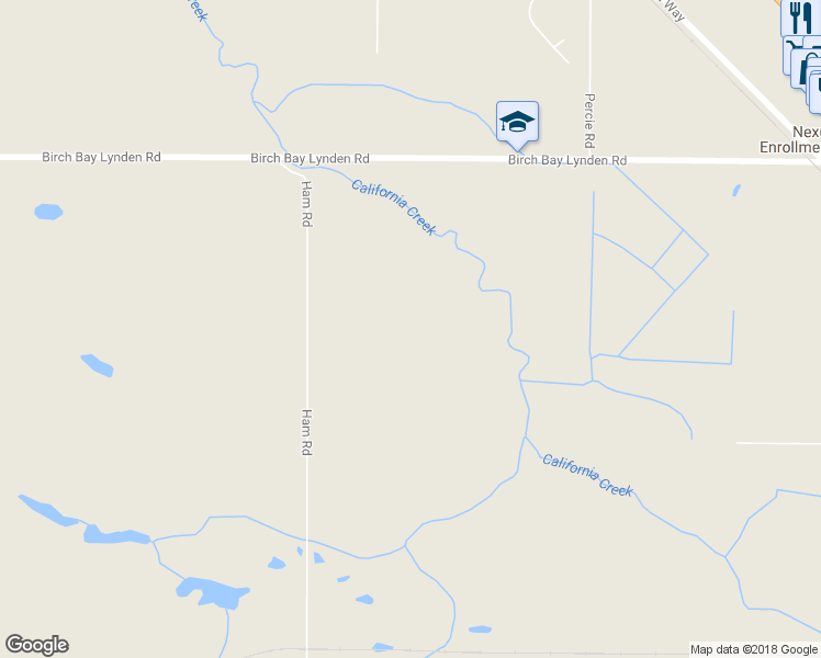 map of restaurants, bars, coffee shops, grocery stores, and more near 7974 Ham Road in Custer