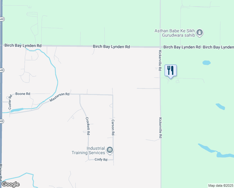map of restaurants, bars, coffee shops, grocery stores, and more near 7984 Carson Road in Blaine