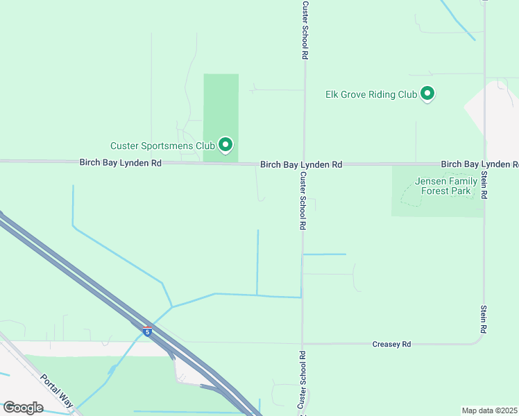 map of restaurants, bars, coffee shops, grocery stores, and more near 2957 Birch Bay Lynden Road in Custer