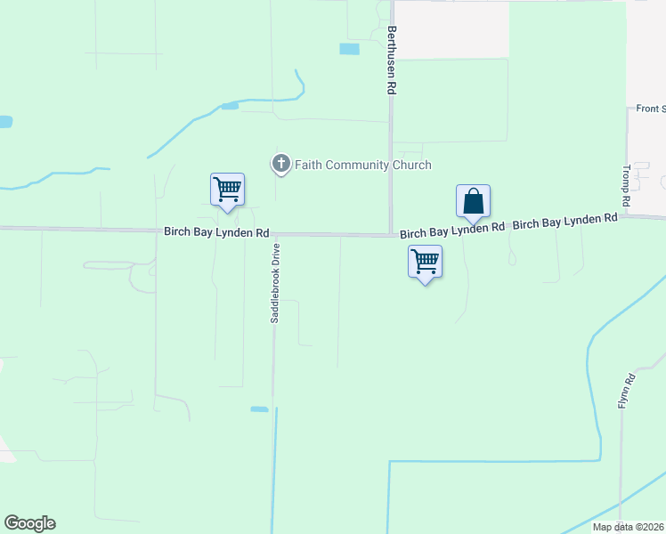 map of restaurants, bars, coffee shops, grocery stores, and more near 8088 Emery Road in Lynden