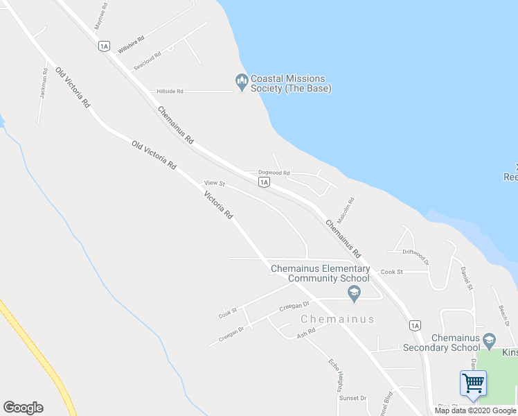 map of restaurants, bars, coffee shops, grocery stores, and more near 10138 View Street in Chemainus