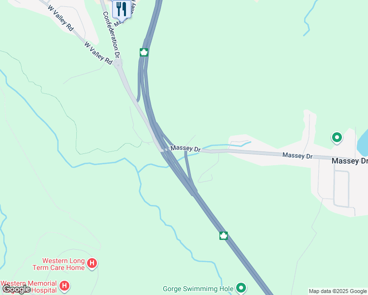 map of restaurants, bars, coffee shops, grocery stores, and more near Massey Drive in Massey Drive
