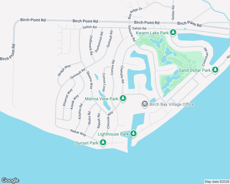 map of restaurants, bars, coffee shops, grocery stores, and more near 8119 Comox Road in Blaine