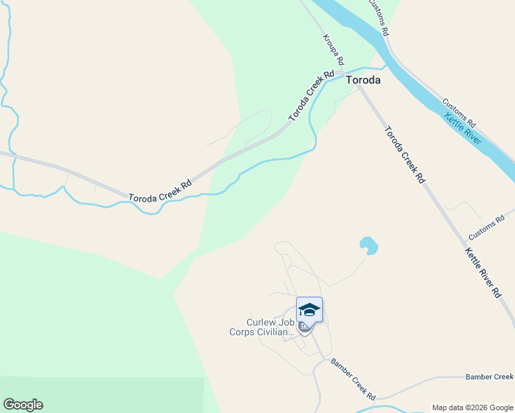 map of restaurants, bars, coffee shops, grocery stores, and more near 68 Bamber Creek Road in Curlew