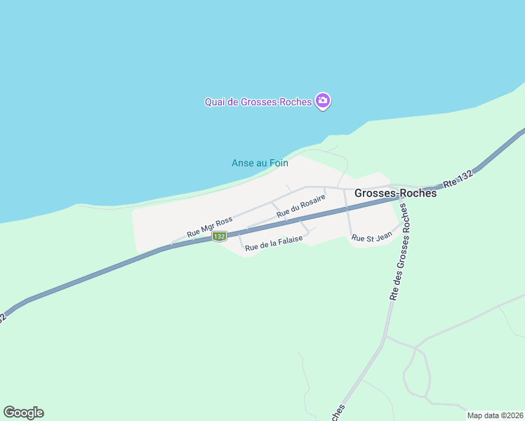 map of restaurants, bars, coffee shops, grocery stores, and more near 132 Rue Monseigneur Ross in Grosses-Roches