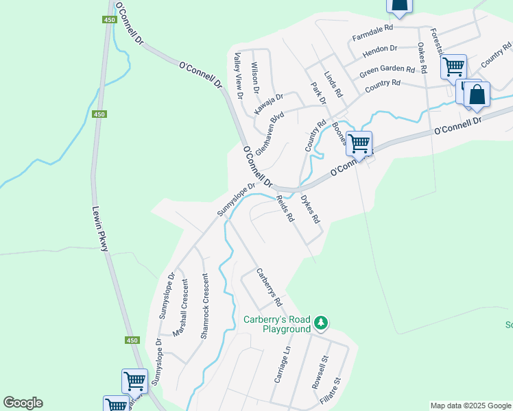 map of restaurants, bars, coffee shops, grocery stores, and more near 9 Burtons Road in Corner Brook