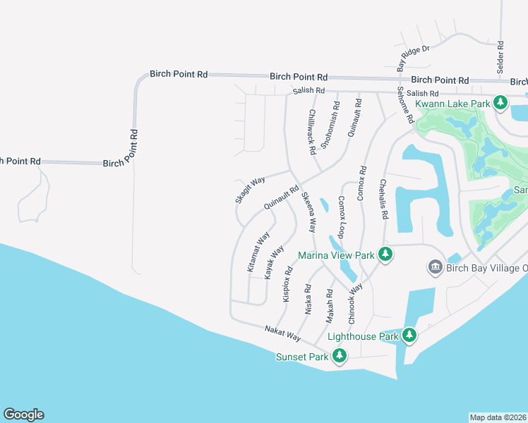 map of restaurants, bars, coffee shops, grocery stores, and more near 8159 Quinault Road in Blaine