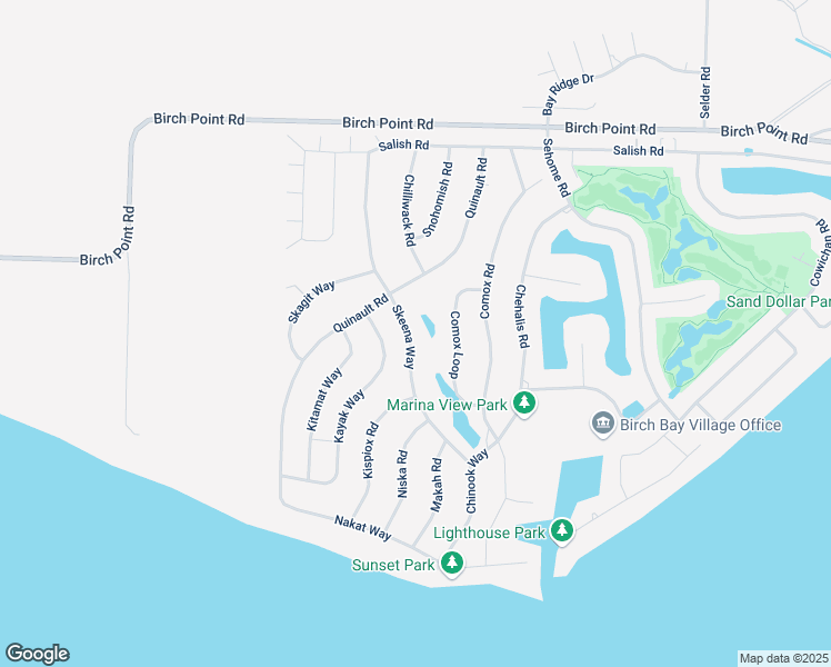 map of restaurants, bars, coffee shops, grocery stores, and more near 8168 Skeena Way in Blaine