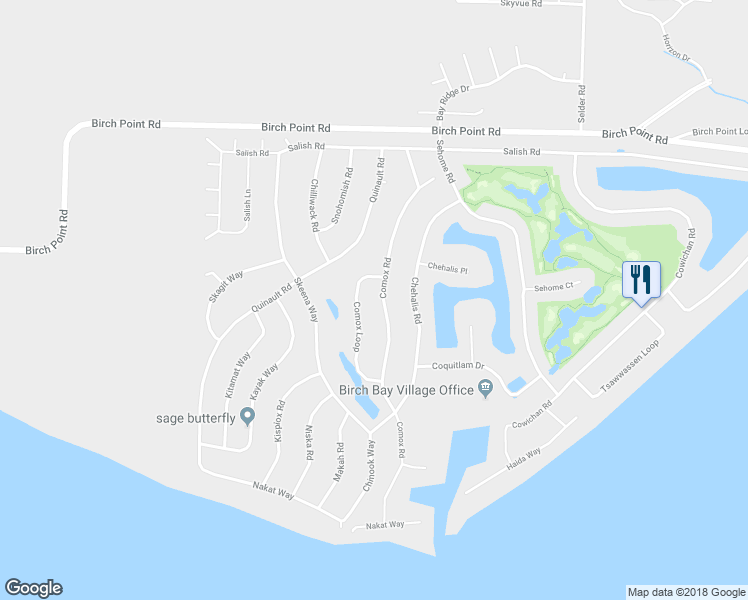 map of restaurants, bars, coffee shops, grocery stores, and more near 8165 Comox Road in Blaine