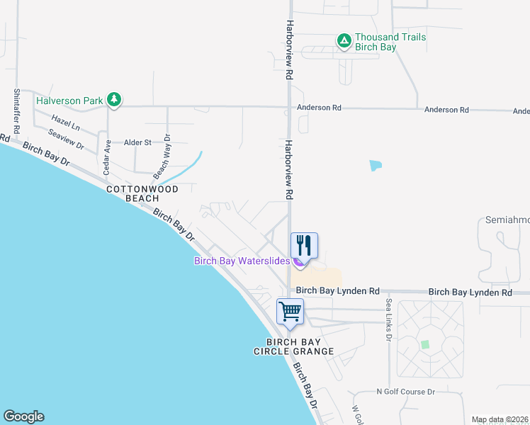 map of restaurants, bars, coffee shops, grocery stores, and more near 4929 Forsberg Road in Blaine