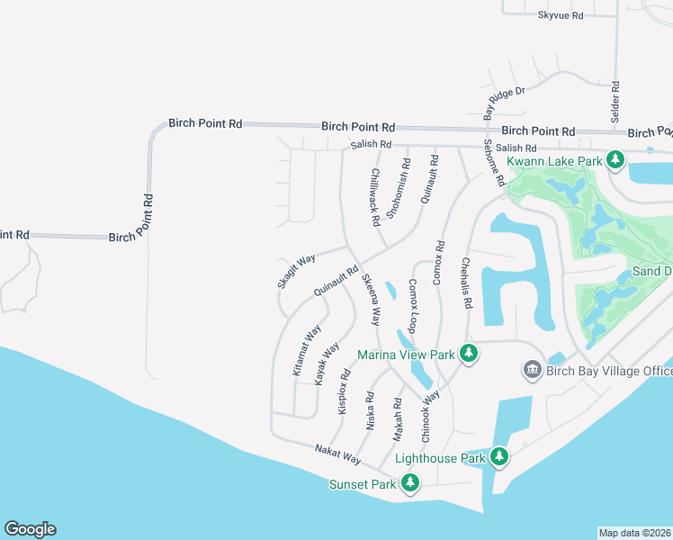 map of restaurants, bars, coffee shops, grocery stores, and more near 8171 Quinault Road in Blaine