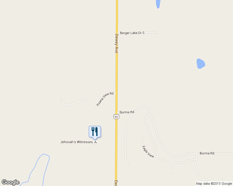 map of restaurants, bars, coffee shops, grocery stores, and more near 100 Ksana View Road in Eureka