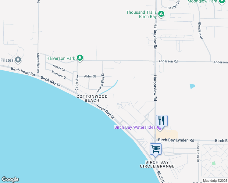 map of restaurants, bars, coffee shops, grocery stores, and more near 5004 Maple St in Blaine